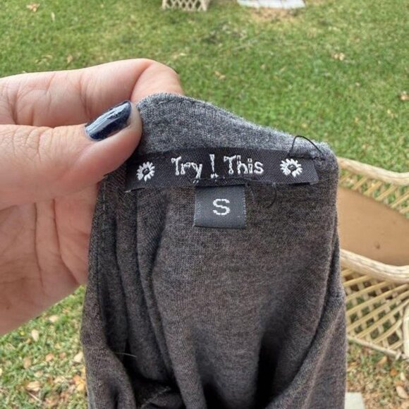 Try! This Grey Tshirt Dress (S) - Picture 3 of 4